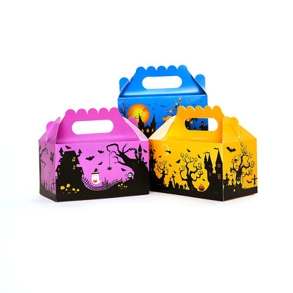 4/24 pcs Halloween hand-held cake box gift packaging box, party baking packaging supplies, holiday supplies