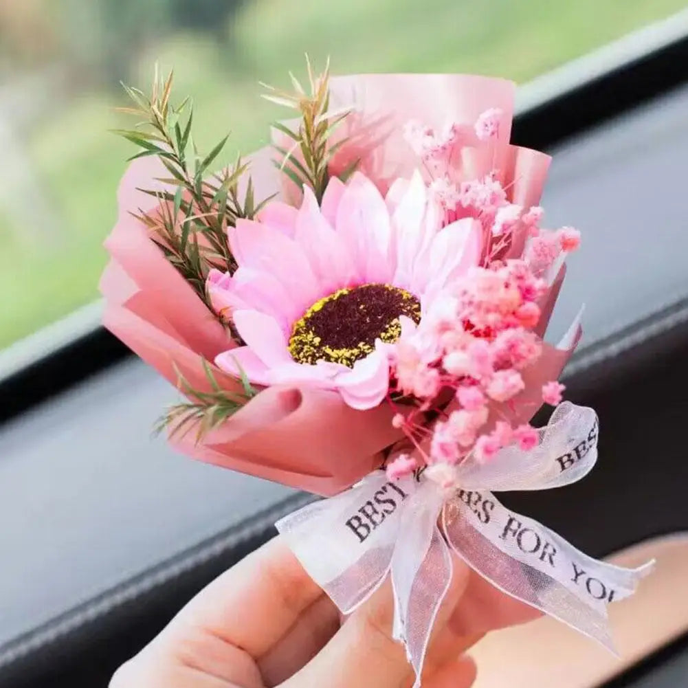 Car Air Vent Aromatherapy Diffuser Dry Flower Mini Bouquet Car Decor Ornament Air Conditioning Fragrance Clip Car Accessories