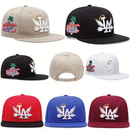 2024 New Letter Wing Pattern Side Coconut Tree Embroidery Fashion High Quality Snapback Men's Versatile Casual Baseball Hat