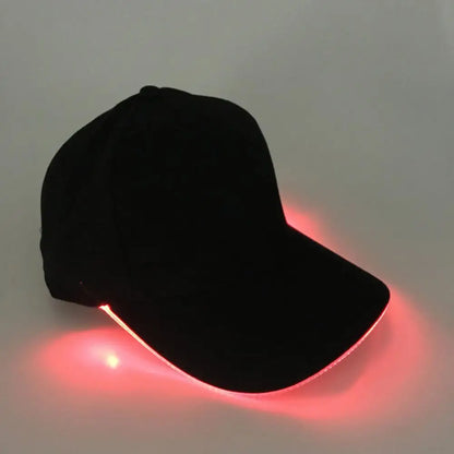 Colorful LED Flashing Baseball Cap Hip Hop Luminous Baseball Hat Christmas Halloween Party Peaked Cap Gentleman Performance Hat