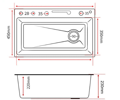 Kitchen sink, waterfall faucet, large single sink, 304 stainless steel sink, manufacturer's lowest direct selling price