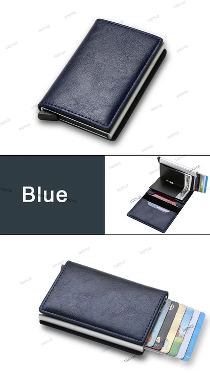 Anti Thief Rfid Credit Card Holder Smart Minimalist Wallet Pocket Men Women Slim Cardholder Bank Cash Creditcard Case Bag Purse