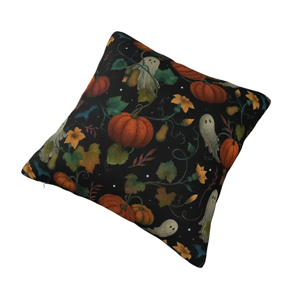 Pumpkin Ghost Halloween Spooky Pillowcase Printing Polyester Cushion Cover Decorative Pillow Case Cover Home Square 40*40cm