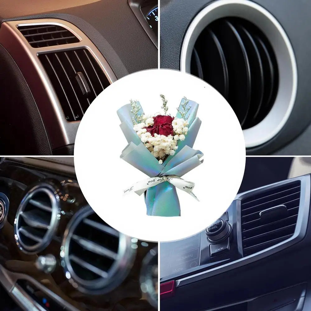 Mini Dried Flower Bouquet For Car Mini Immortal Bouquet Car Decor Car Air Freshener Automotive Interior Accessories Interior Car