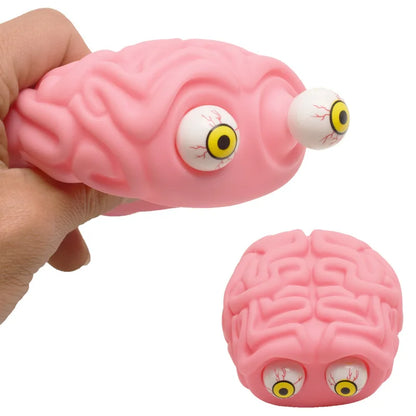 Flippy Brain Squishy Eye Popping Squeeze Fidget Toy Cool Stuff Kids ADHD Autism Anxiety Relief Anti Stress Fun Halloween Toy