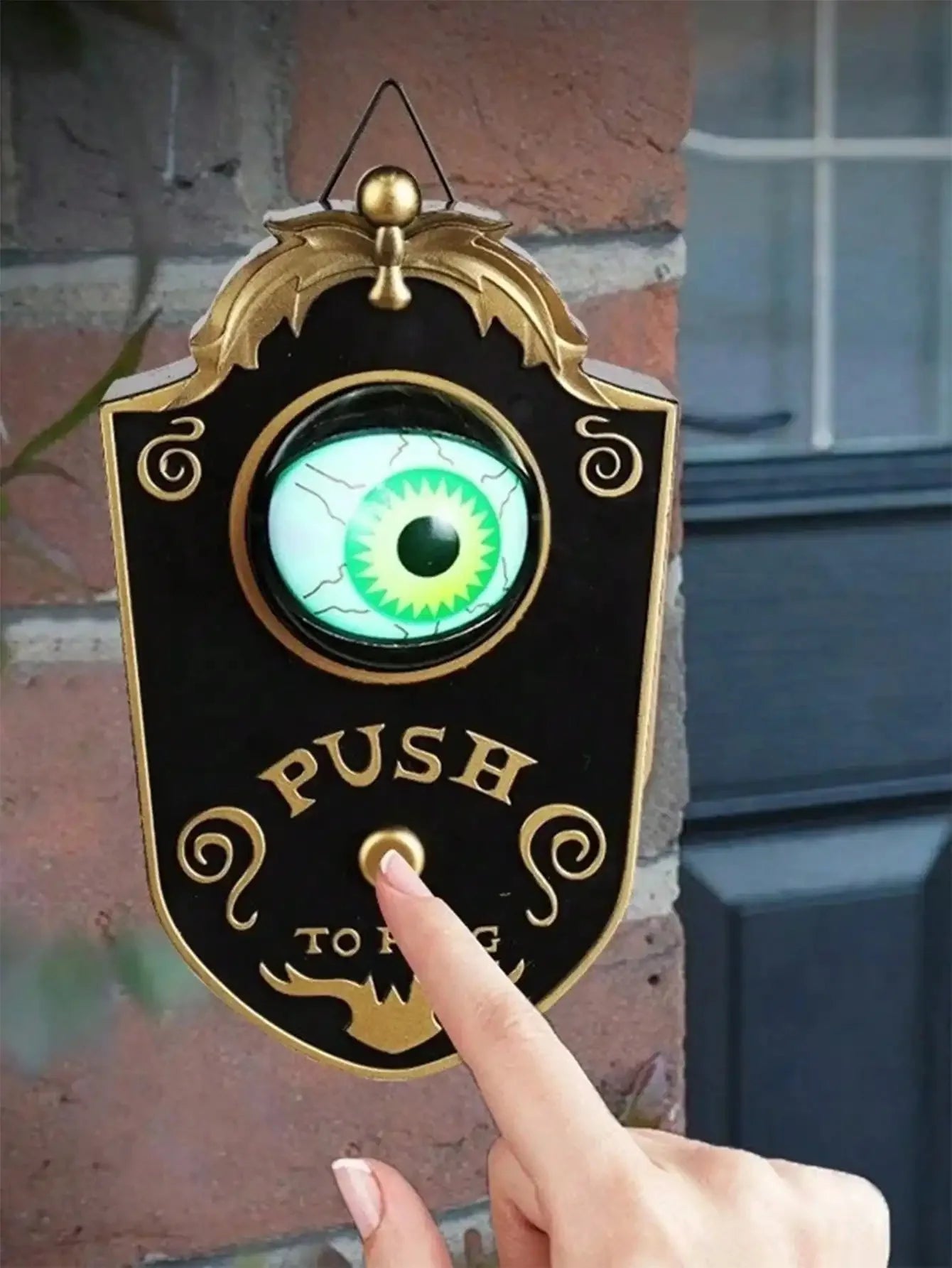 Halloween Eyeball Doorbell Electric Luminous Sound One Eyed Doorbell Prank Prop Glowing Horror Ghost Festival Haunted Decoration