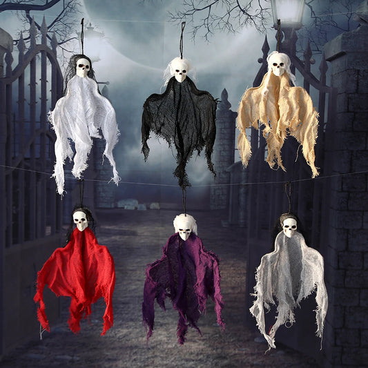 Horrifying Halloween Skeleton Ornaments Outdoor Ghost Haunted House Escape Hanging Pendants Holloween Party Decrorations Props