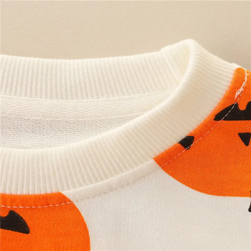 Jumping Meters 2-7T Halloween Boys Girls Sweatshirts Long Sleeve Baby Clothing Pumpkin Toddler Hooded Costume Kids Shirts