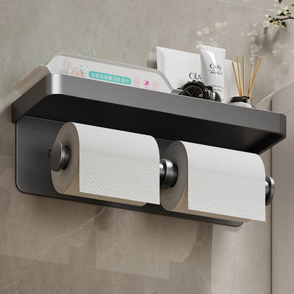 LargeToilet Toilet Paper Holder Wall Mounted Paper Roll Holder With Storage Tray Mobile Phone Holder Bathroom Accessories