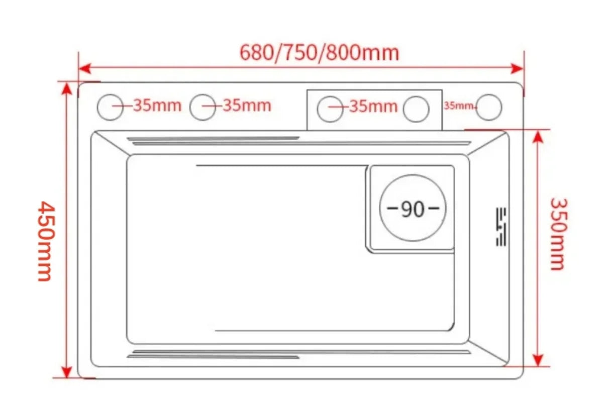 Kitchen sink, waterfall faucet, large single sink, 304 stainless steel sink, manufacturer's lowest direct selling price