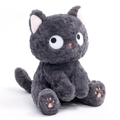 NEW Kawaii Cat Plush Toy Cute Stuffed Animal Cat Pillow Doll Glow in the Dark Eyes Halloween Gift Birthday Gift for Kids