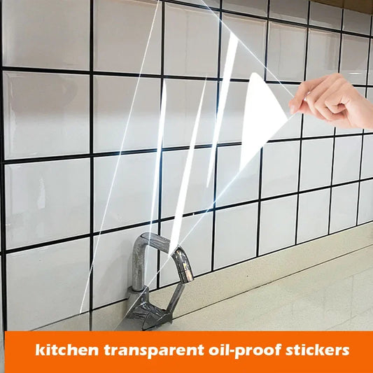 Oil proof kitchen sticker, transparent high temperature wall film, cabinet, stove wall protection film, gas stove wallpaper