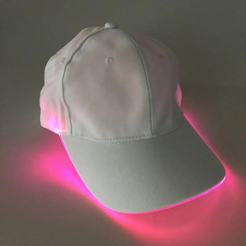 Colorful LED Flashing Baseball Cap Hip Hop Luminous Baseball Hat Christmas Halloween Party Peaked Cap Gentleman Performance Hat