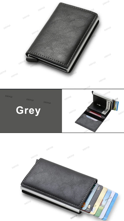 Anti Thief Rfid Credit Card Holder Smart Minimalist Wallet Pocket Men Women Slim Cardholder Bank Cash Creditcard Case Bag Purse