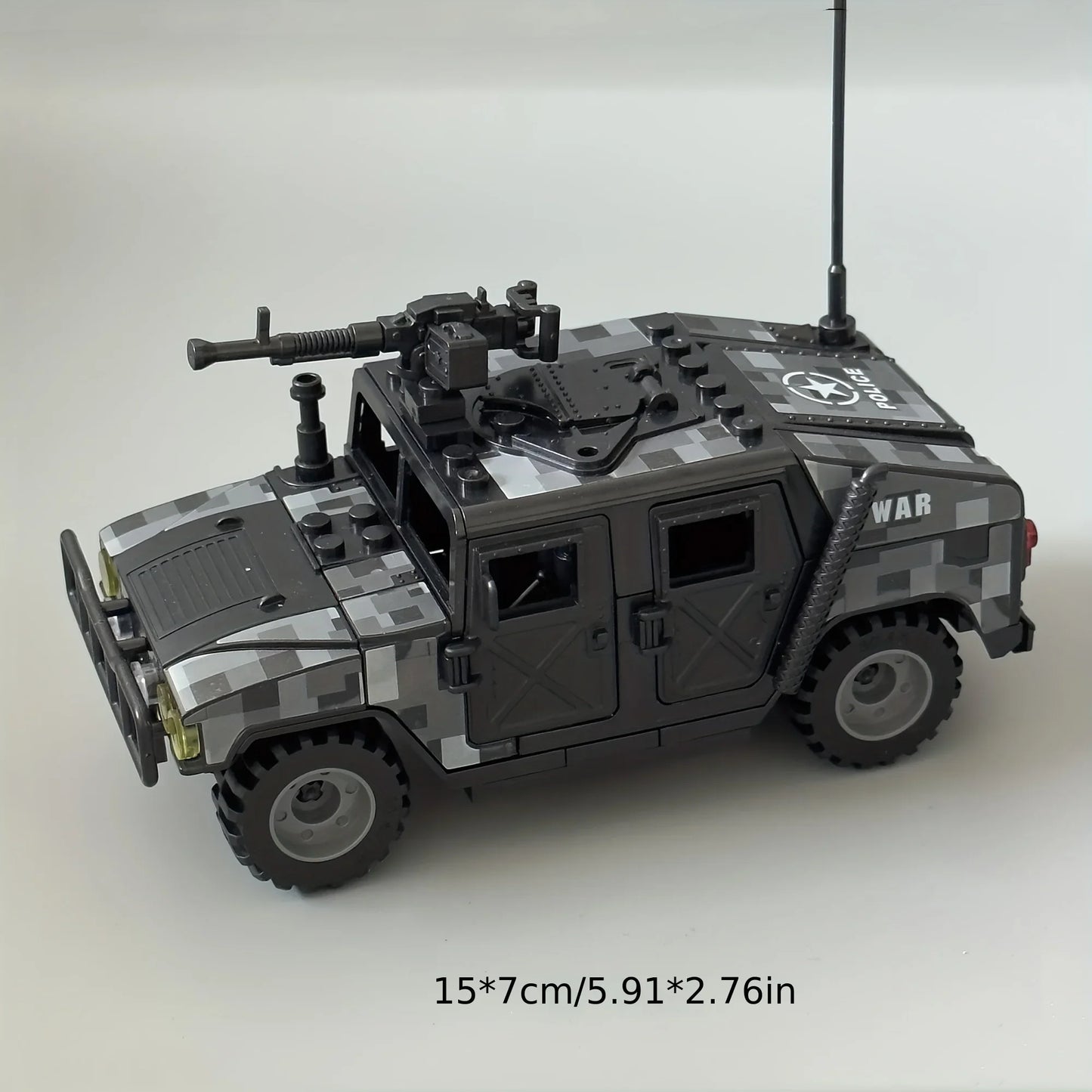 Black Hummer 2 Assembly Model Puzzle Assembly Building Blocks Toy Gift Armored Vehicle,Halloween/Thanksgiving Day/Christmas gift