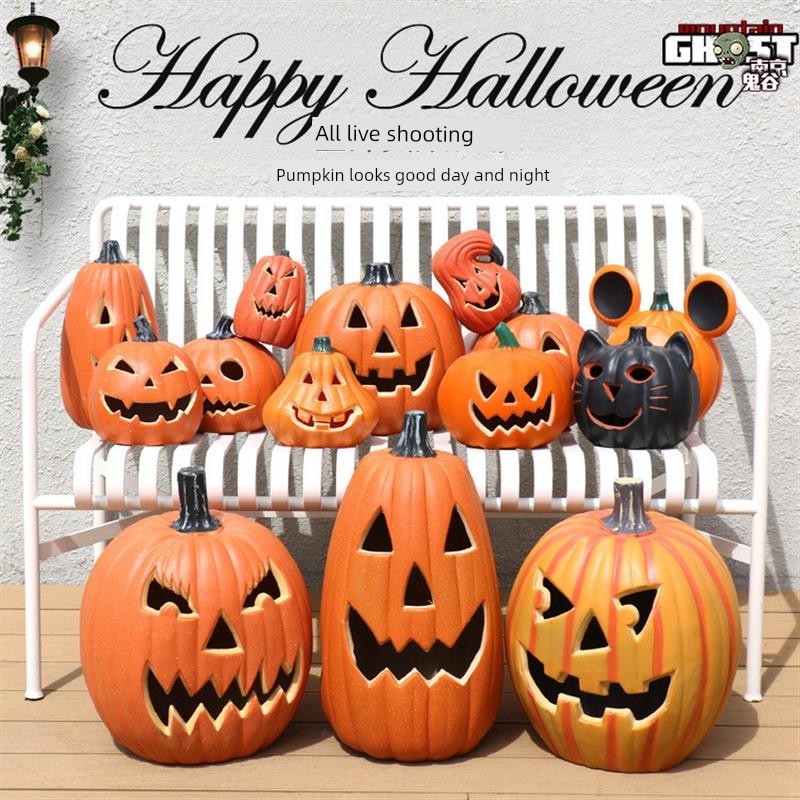 Halloween Pumpkin Lamp Cut Out Led Luminous Shape Funny Shopping Mall Park Indoor Outdoor Decoration Props Ornaments