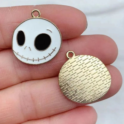 10pcs Enamel Cartoon Haunted  Halloween Ghost Charms DIY Jewelry Making Fashion Earring Necklace Bracelet Pendants Accessorie