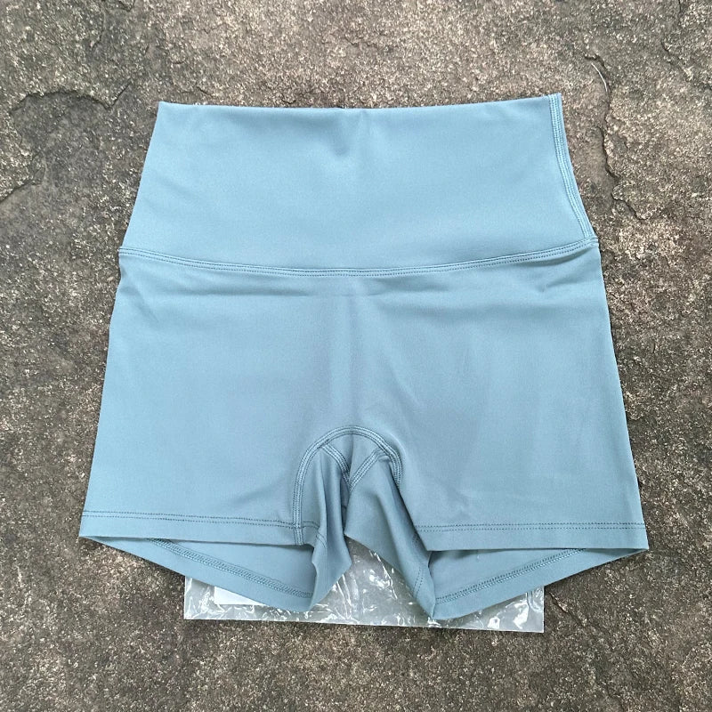 Women Sports Shorts High Waist Yoga Shorts Slim Fit Butt Lift Gym Running High Elastic Biker Shorts