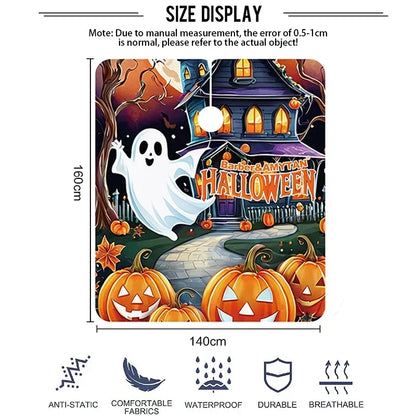 Professional Haircut Aprons Halloween Pumpkin Ghost Mascot Lucky Hairdresser Gown Cloth Haircutting Salon Cape Holloween Gifts