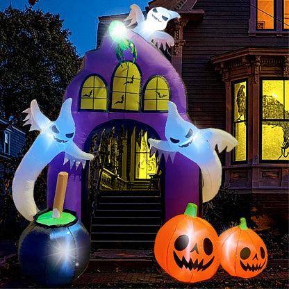 Giant Halloween Inflatable LED Lighted Decoration Pumpkin Ghost Grim Reaper Scary Holloween Party Decor Outdoor Inflatable Toys