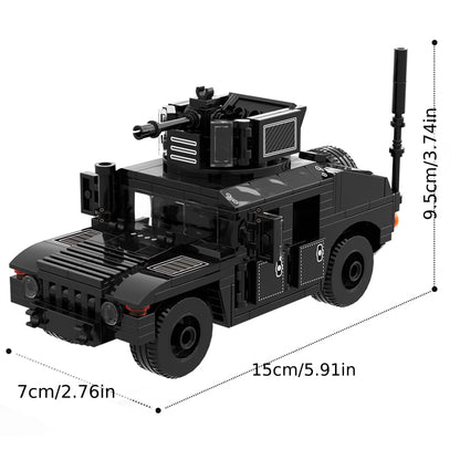 Black Hummer 2 Assembly Model Puzzle Assembly Building Blocks Toy Gift Armored Vehicle,Halloween/Thanksgiving Day/Christmas gift