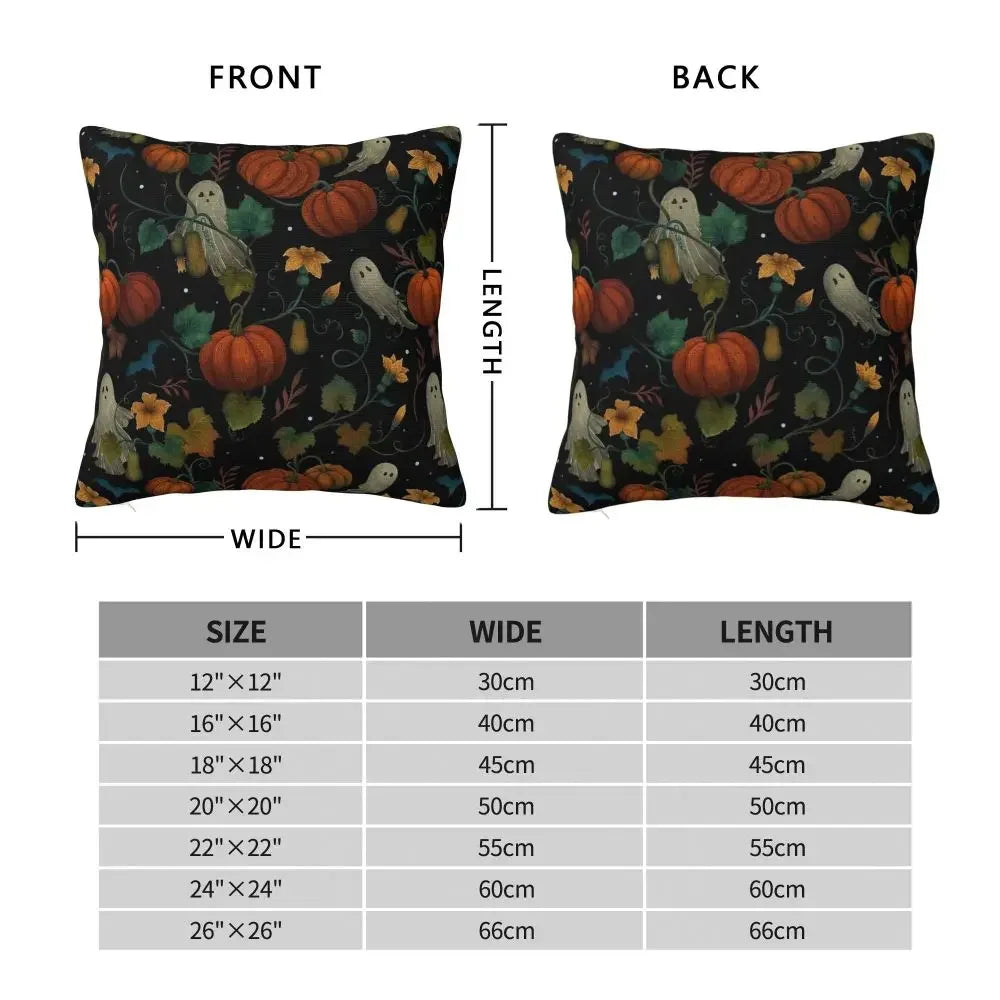 Pumpkin Ghost Halloween Spooky Pillowcase Printing Polyester Cushion Cover Decorative Pillow Case Cover Home Square 40*40cm