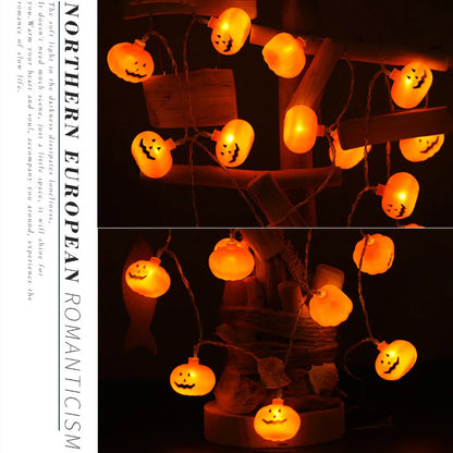 Fantastic Funny LED String Lights Halloween Decoration Accessories Lamp Horror LED Halloween pumpkin battery light string