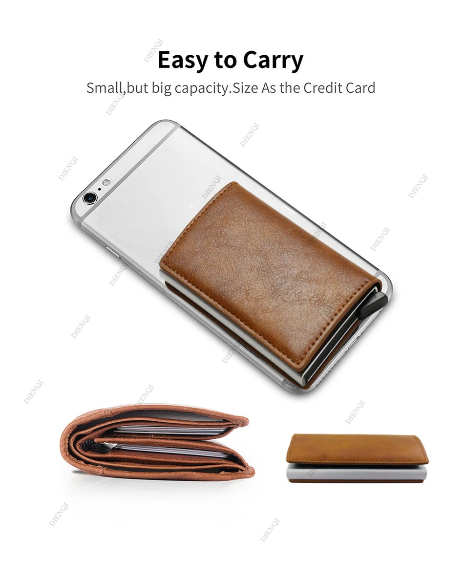 Anti Thief Rfid Credit Card Holder Smart Minimalist Wallet Pocket Men Women Slim Cardholder Bank Cash Creditcard Case Bag Purse