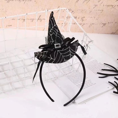 Halloween Devil Hair Band Halloween Party Decoration Spider Web Witch Dance Headband Photo Props Ghost Festival Bat Head Hoop