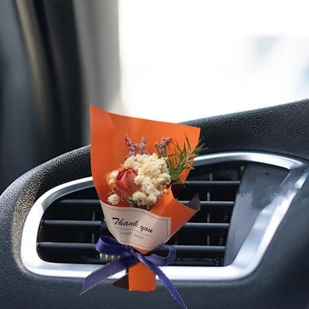 Mini Dried Flower Bouquet Car Diffuser Unique Car Decor Accessory Mini Dried Flower Bouquet Car Air for Aromatherapy for Vent