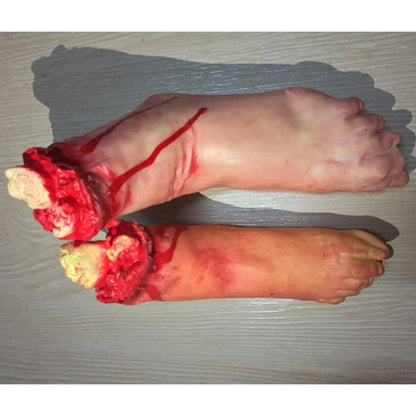 Halloween Horror Props Fake Bloody Hand Haunted House Party Decor Scary Fake Hand Finger Leg Foot Brain Heart Halloween Supplies