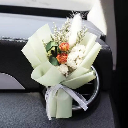 Car Air Vent Aromatherapy Diffuser Dry Flower Mini Bouquet Car Decor Ornament Air Conditioning Fragrance Clip Car Accessories