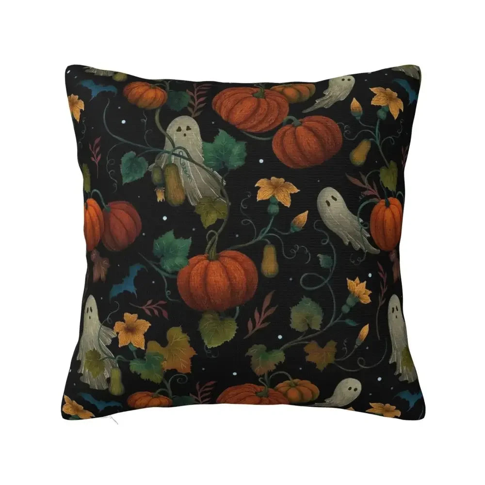 Pumpkin Ghost Halloween Spooky Pillowcase Printing Polyester Cushion Cover Decorative Pillow Case Cover Home Square 40*40cm