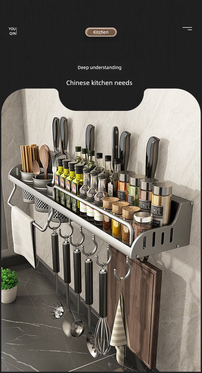 Punch-Free Household Seasoning Chopsticks Kitchen Rack