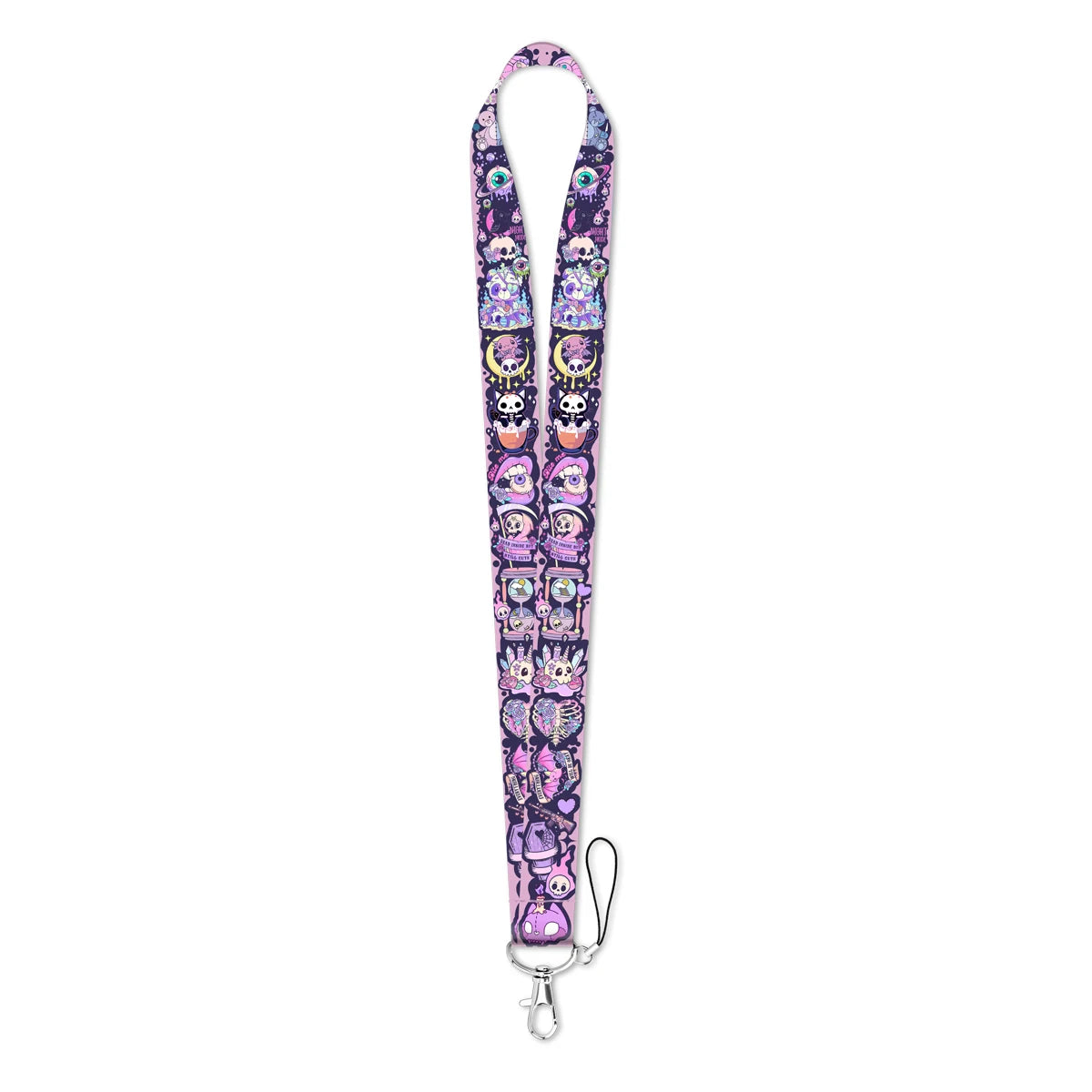 Art Gothic Witch Credential Holder Purple Lanyards for Keys Neck Strap ID Card Gym Phone Straps DIY Hang Rope Halloween Gift