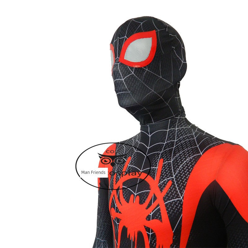 Parallel Universe Miles Spider-Man Bodysuit Cos Costume Halloween Performance Jumpsuit Coat Shorts Suit