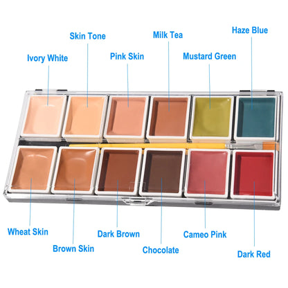 OPHIR Special Effect Makeup Paint Set Alcohol Activated Makeup Palette for Special Effects Artist Halloween Cosplay Makeup RT015