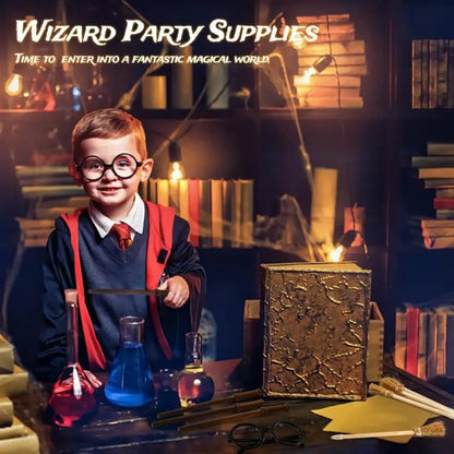 Wizard Party Supplies 40Pcs Wand Pencils Witch Broom Pencils And 20 Pairs Glasses Wizard Pencils And Glasses For Halloween Party