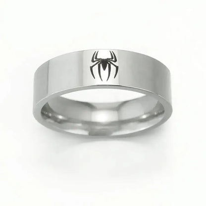 8MM Wide Stainless Steel Spider Ring For Men Women Finger Rings 2023 Hip Hop Punk Jewelry Birthday Gift for Halloween Friend