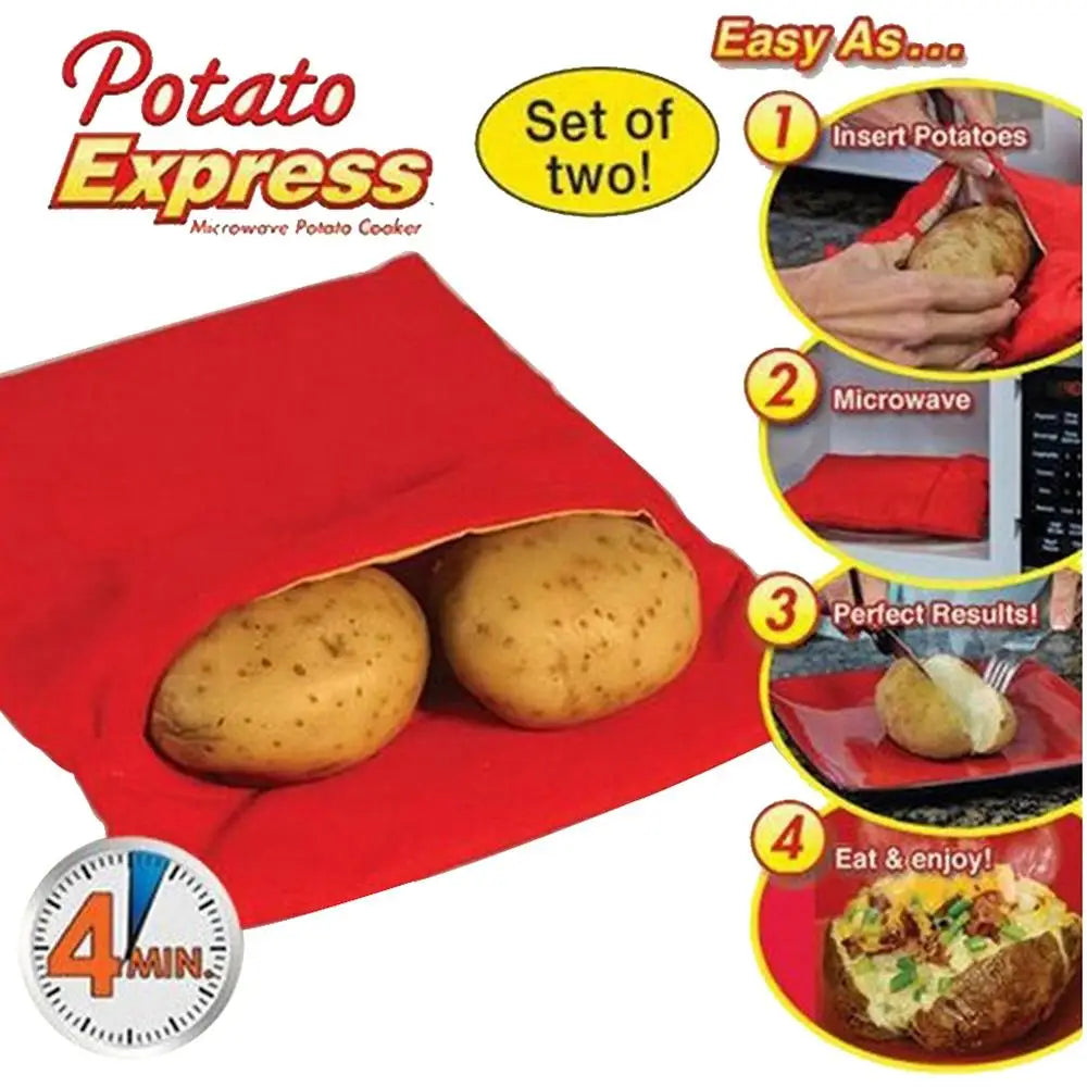 Microwave Oven Potato Cooker Bag High Temperature Baked Potato Quick Cooking Potato Kitchen Accessories Baking Tool