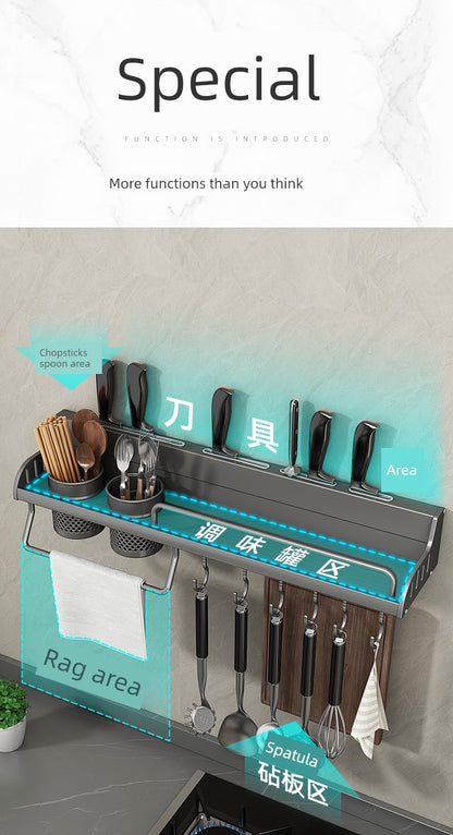 Punch-Free Household Seasoning Chopsticks Kitchen Rack