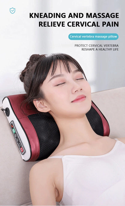 2024 Electric Neck Massager Pillow Multifunctional Massage Pillow Device Neck Health Massager Relaxation Pillow Massager