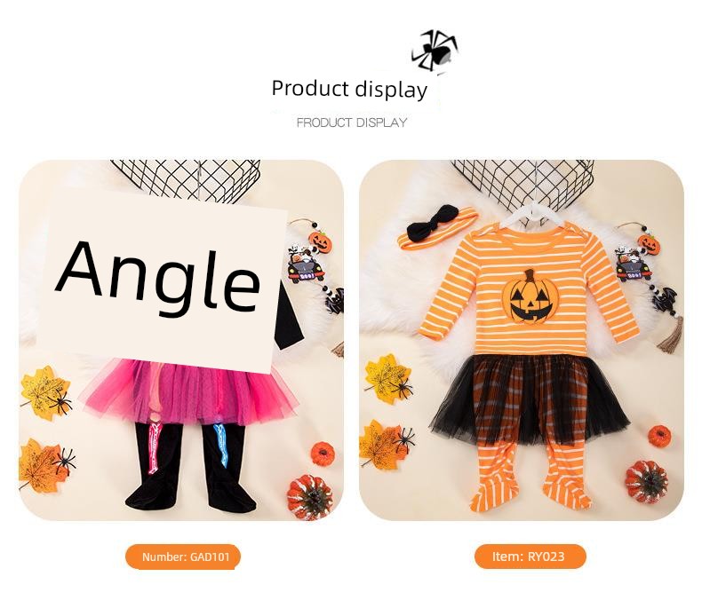 Baby Girl Halloween Clothing Newborn Baby Skeleton Jumpsuit Cos Pumpkin Clothes Long Sleeves Party Manufacturer