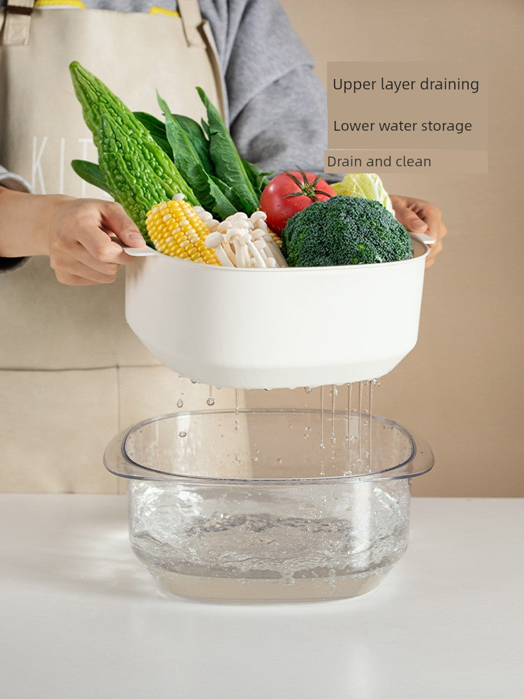 Modern Housewife Kitchen Double-Layer Water Filter Living Room Washing Basin