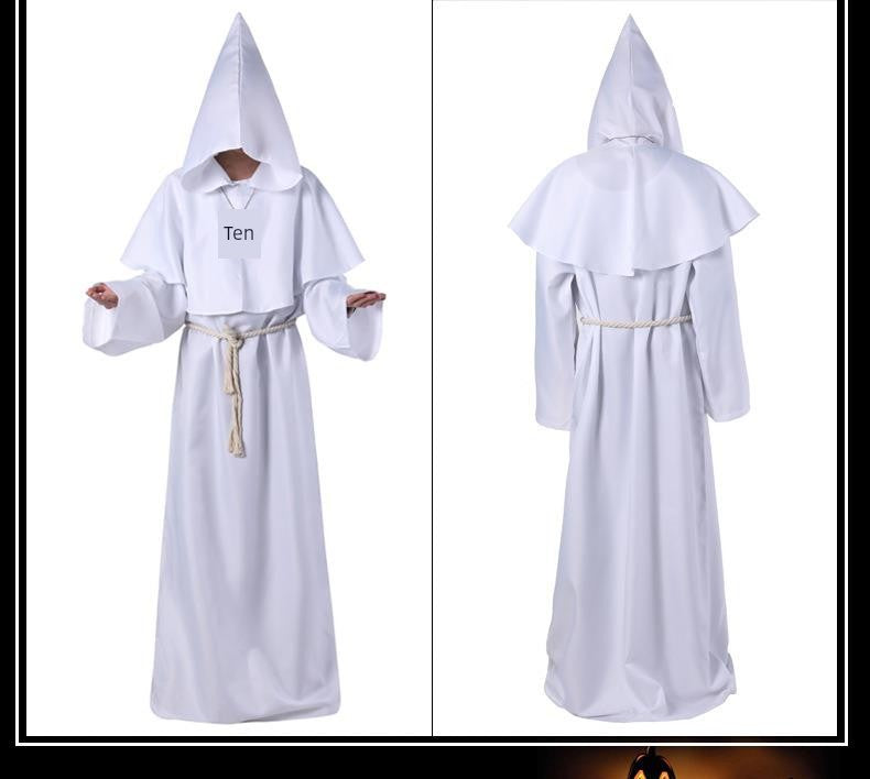 Halloween Adult Costume Medieval Monk Monk Robe Cosplay Wizard Priest Godfather Priest Male Manufacturer