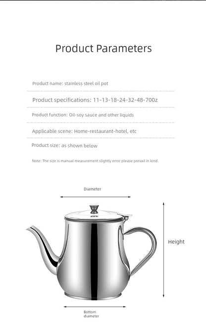 German Stainless Steel Food Grade Filter Thickening Oiler