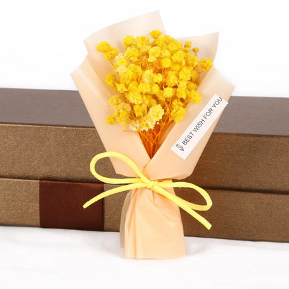 Mini Natural Gypsophil Dried Flowers  Arrangement Car Bouquet Gift Box Filling Decoration Home Party Wedding Little Present