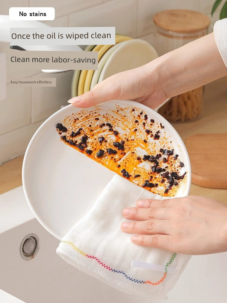 Dishcloth Oil-Free Kitchen Rag Absorbent Lint-Free Table Cleaning Cleaning Towel For Home Oil Removal Easy Cleaning Oil Absorption