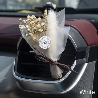 Creativity Dried Flowers Bouquet Car Perfume Air Vent Clip Mini Bouquet Eternal Flower Car Accessories Interior Woman Ornament