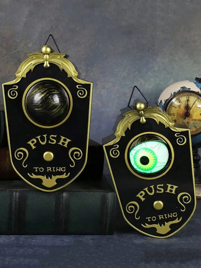 Halloween Eyeball Doorbell Electric Luminous Sound One Eyed Doorbell Prank Prop Glowing Horror Ghost Festival Haunted Decoration